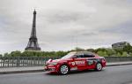 Skoda Superb Red Car in Tour de France 2015 года
